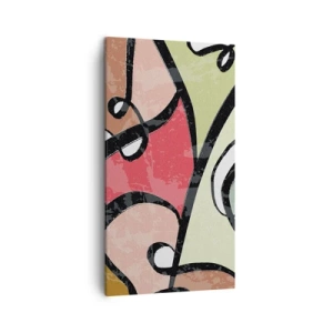 Tablou pe pânză - Piruetă printre culori - 45x80 cm