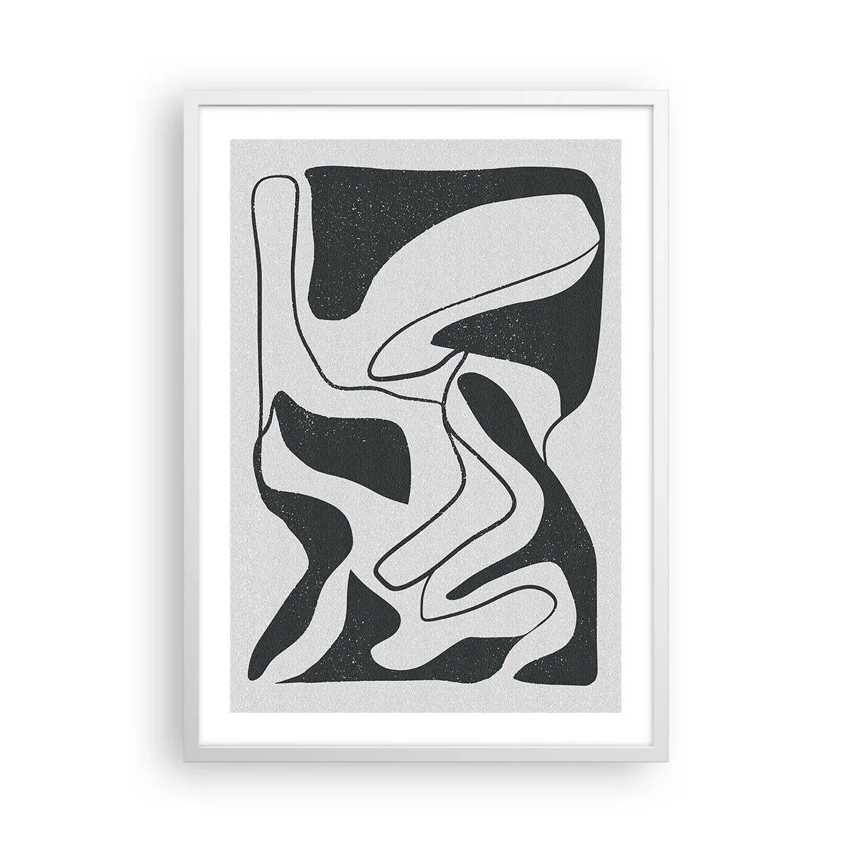 Poster în ramă albă - Distracție abstractă în labirint - 50x70 cm