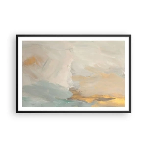 Poster în ramă neagră - Abstracție - lumea blândeții - 91x61 cm