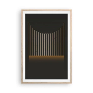 Poster în ramă de stejar deschis - Explorați întunericul - 61x91 cm