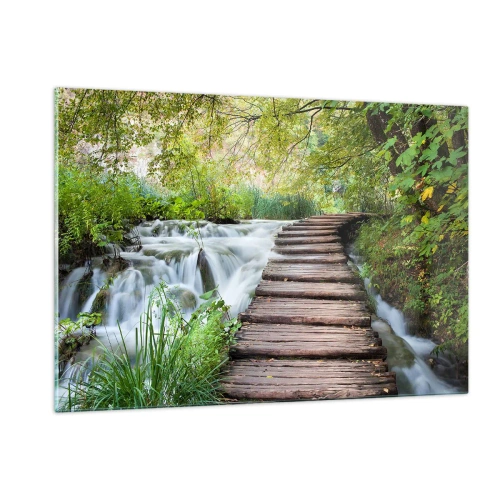 Tablou pe sticlă - Nu este deloc o apă liniștită - 120x80 cm