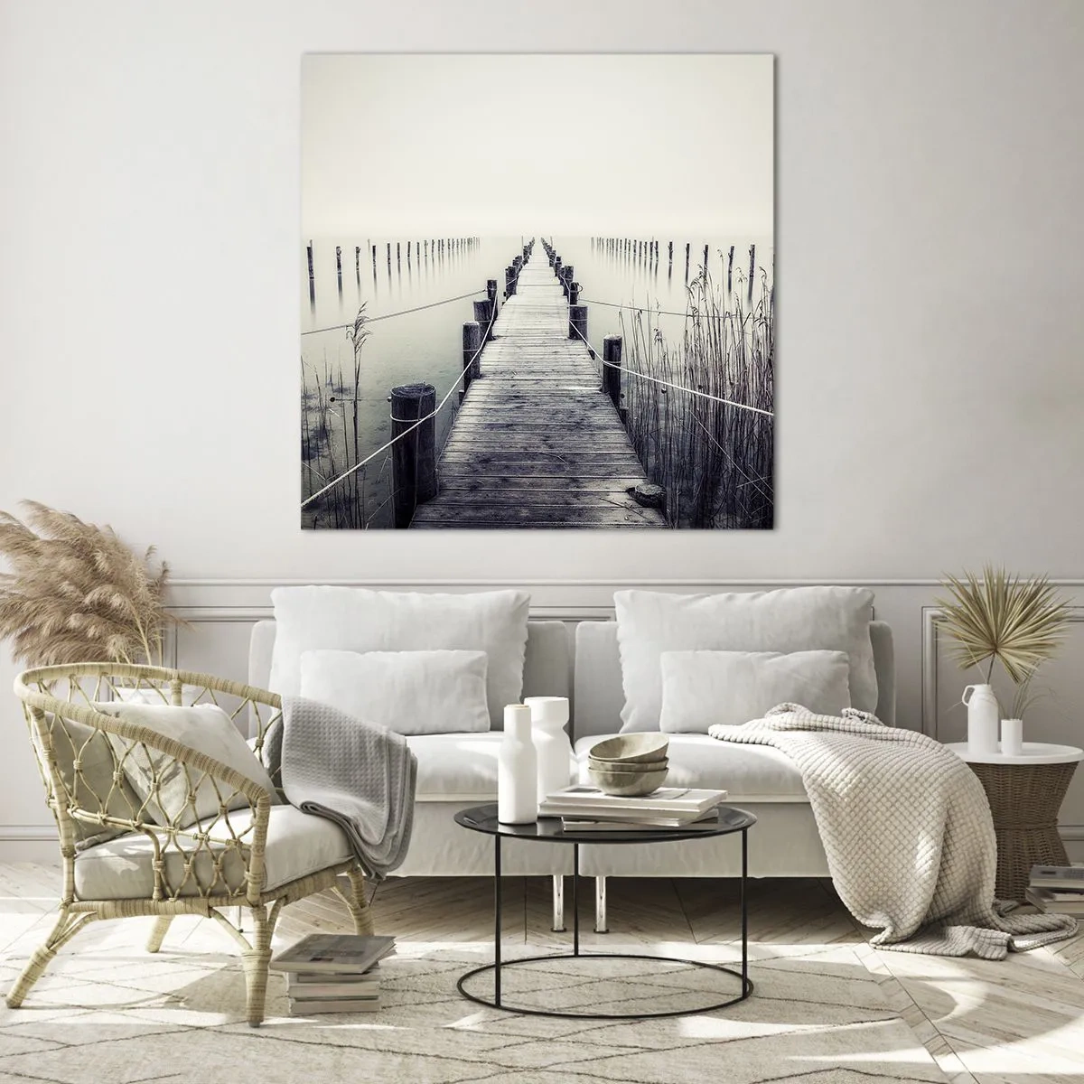 Tablou pe sticlă - Scufundă-te în pace - 60x60 cm