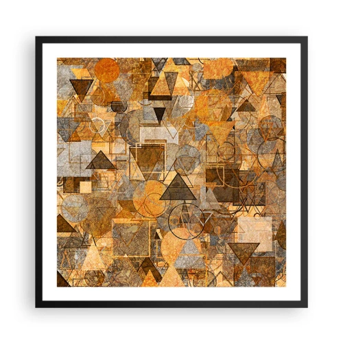 Poster în ramă neagră - Lumea băgată în formă - 60x60 cm