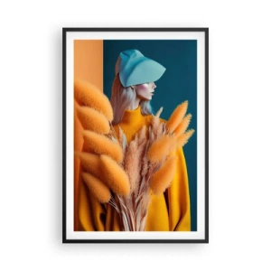 Poster în ramă neagră - Portret pufos - 61x91 cm