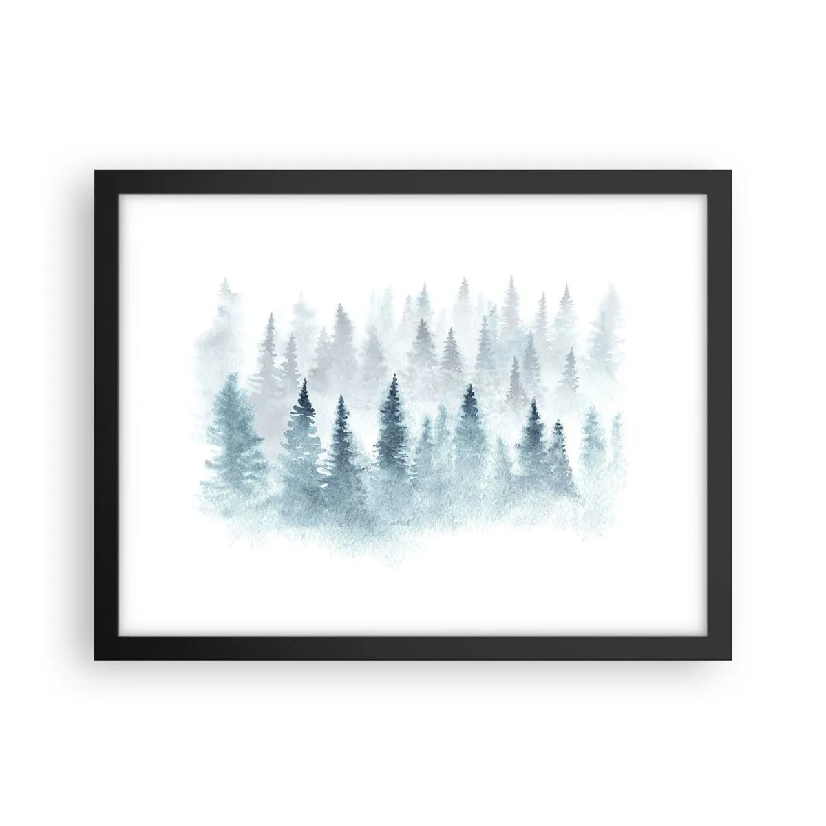 Poster în ramă neagră - Înfășurate în ceață - 40x30 cm