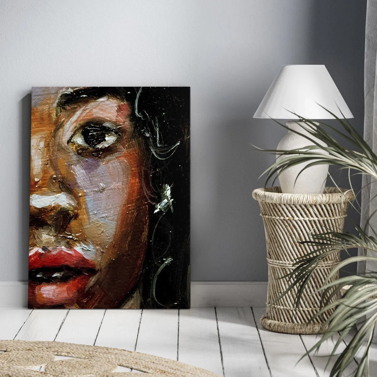 Tablou pe pânză - Negru și strălucire - 50x70 cm