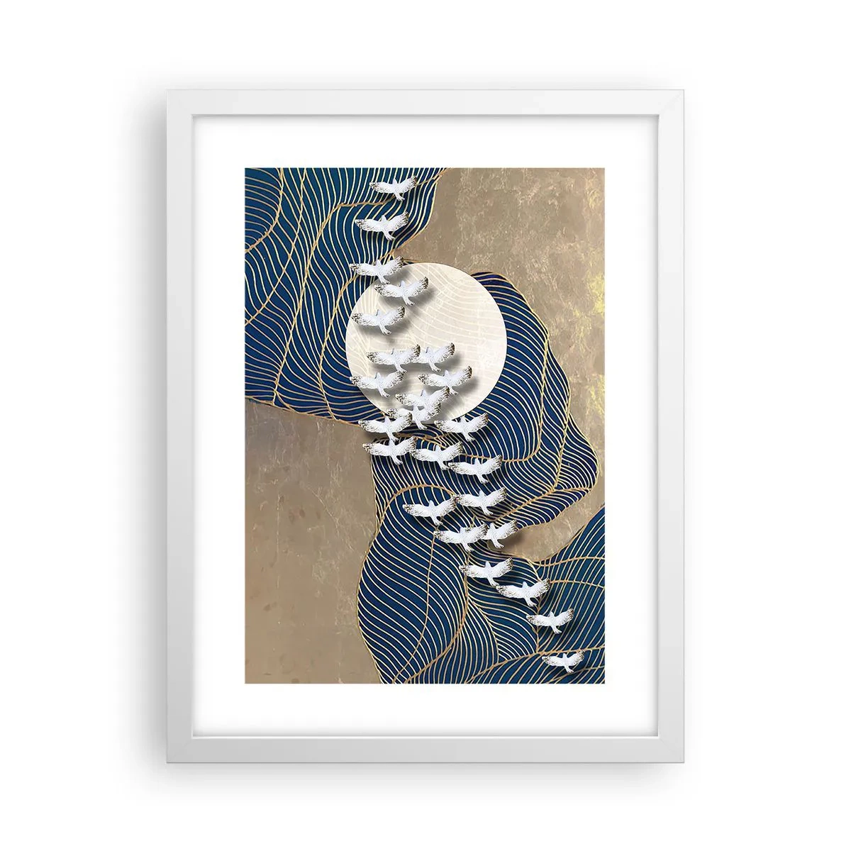 Poster în ramă albă - Libertate, rătăcire, comunitate - 30x40 cm