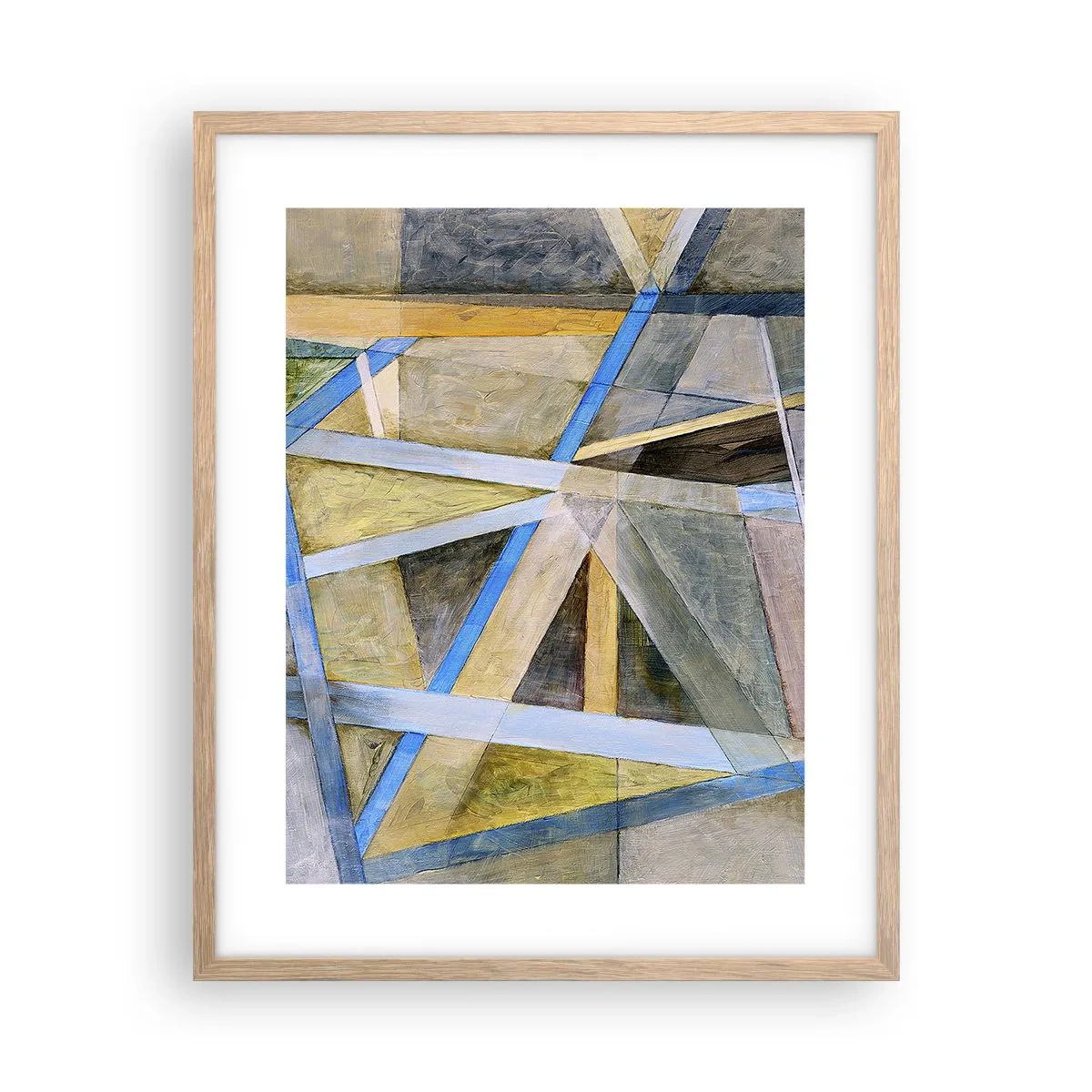 Poster în ramă de stejar deschis - Drept sau de-a curmezișul? - 40x50 cm