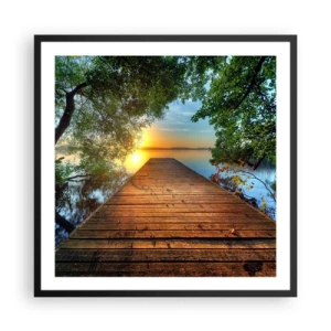 Poster în ramă neagră - Nu te grăbi, stai jos - 60x60 cm