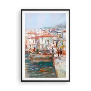 Poster în ramă neagră - Vacanță pastelată - 61x91 cm