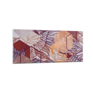 Tablou pe sticlă - Relația imposibilă dintre geometrie și natură - 120x50 cm