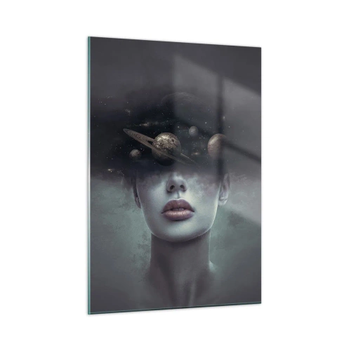 Tablou pe sticlă - Și planetele o iau razna... - 50x70 cm