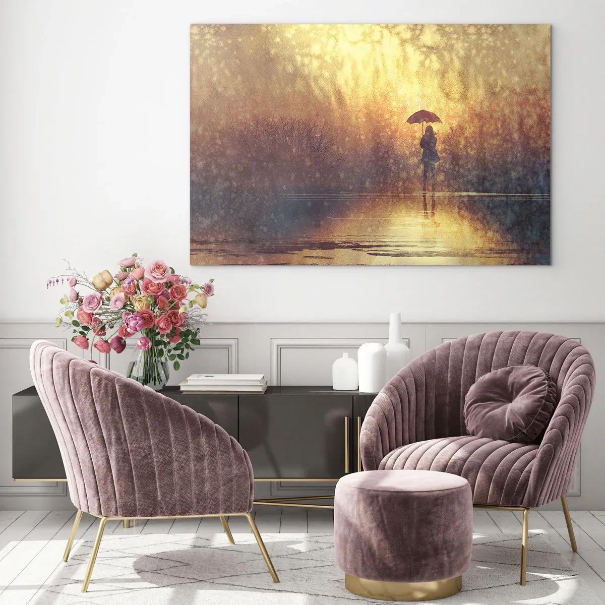 Tablou pe sticlă - Simt că cineva se uită la mine - 100x70 cm