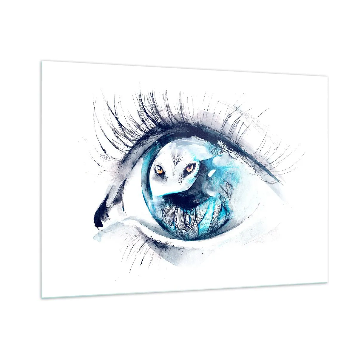 Tablou pe sticlă - Ochi în ochi cu sălbăticia - 100x70 cm