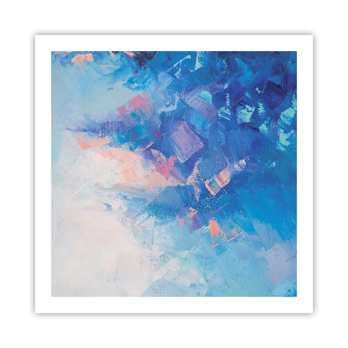 Poster - Abstracție de iarnă - 60x60 cm