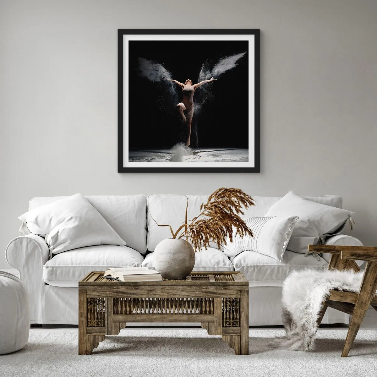 Poster în ramă neagră - Elfii există - 30x30 cm