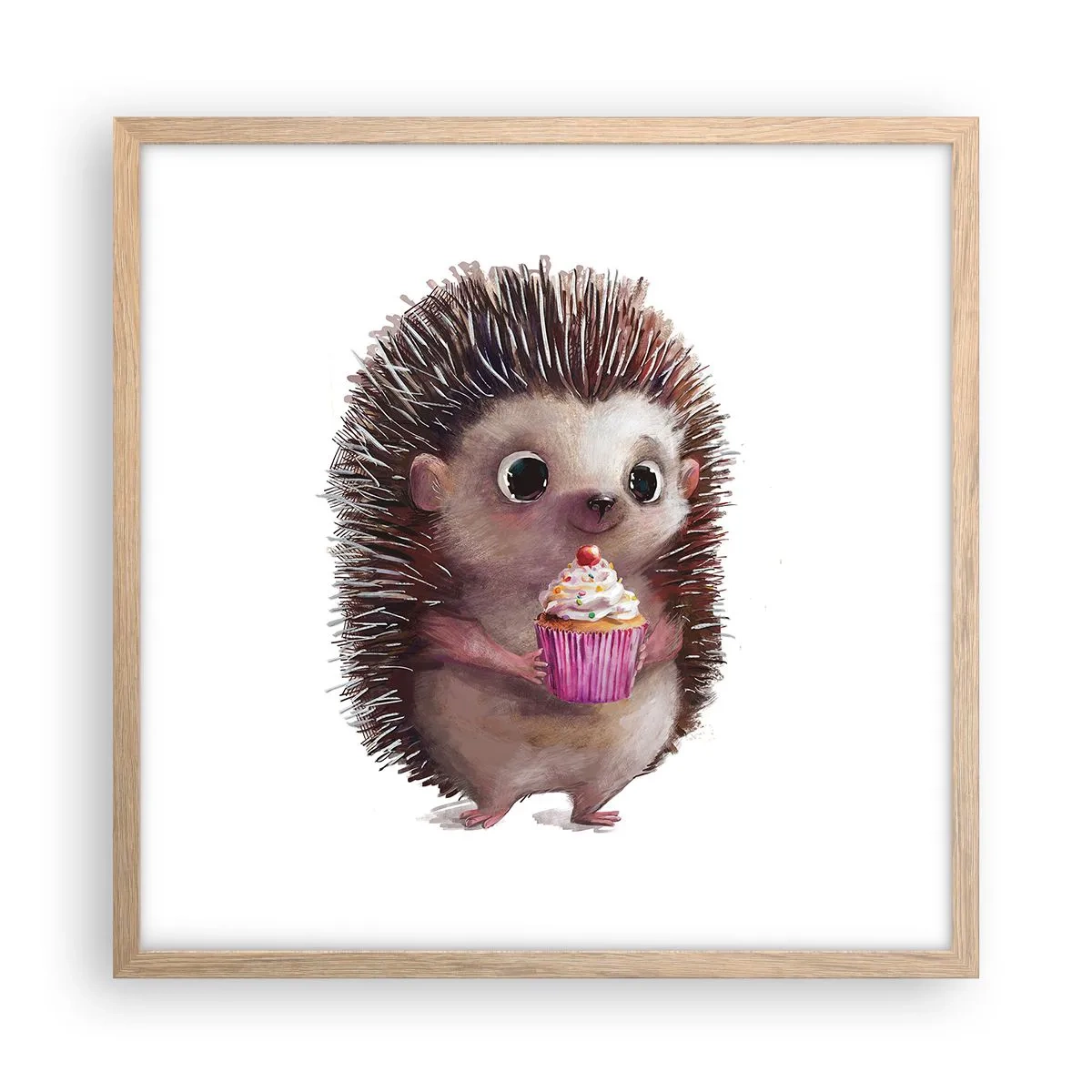 Poster în ramă de stejar deschis - Fiecare zi este o sărbătoare - 50x50 cm