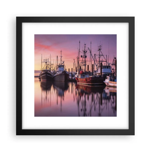 Poster în ramă neagră - Înainte de o zi plină - 30x30 cm