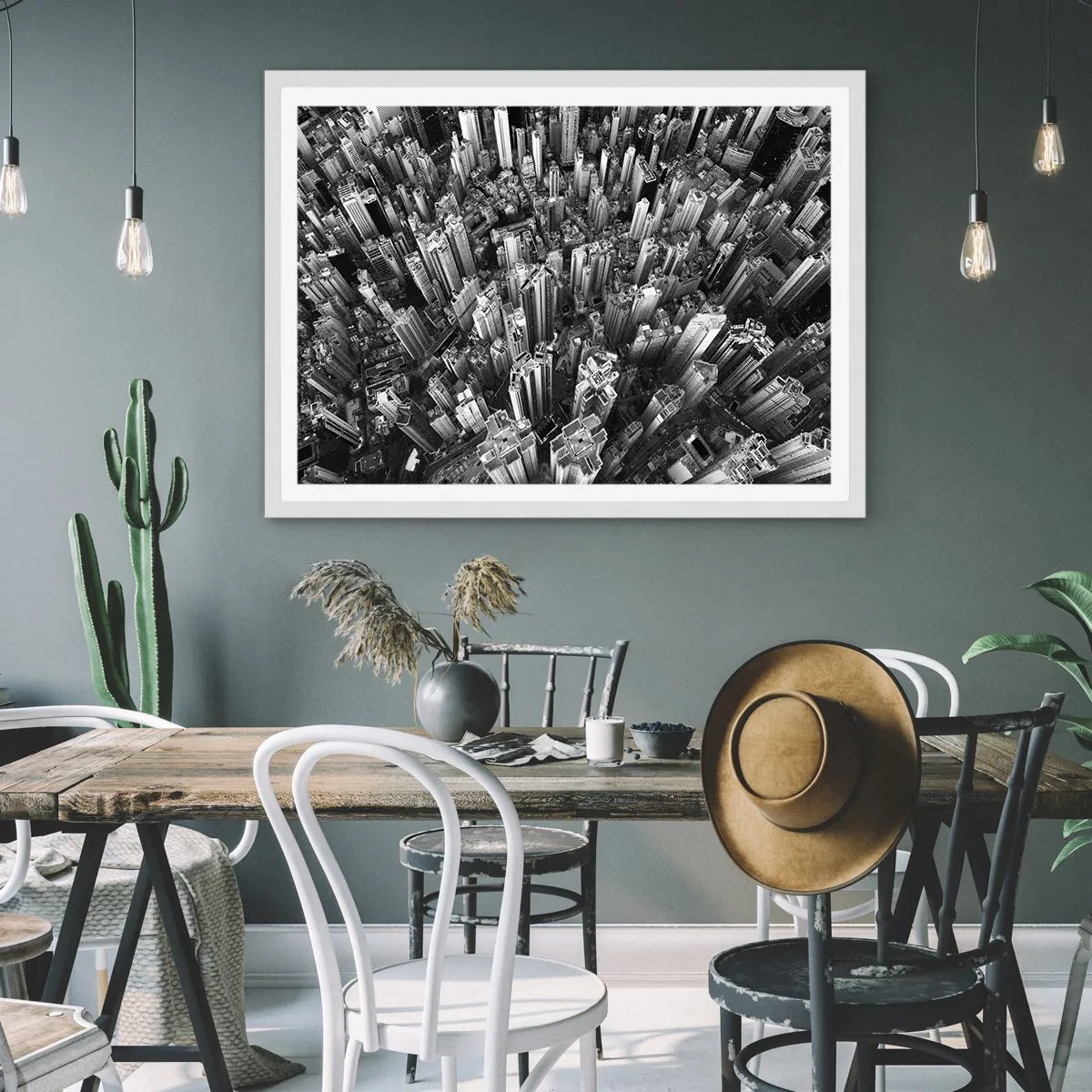 Poster în ramă albă - Din ce în ce mai sus - 91x61 cm
