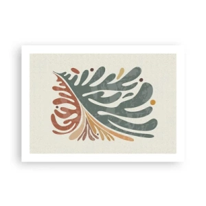 Poster - Frunză multicoloră - 70x50 cm