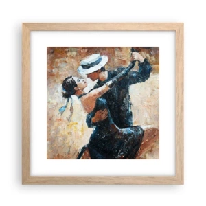 Poster în ramă de stejar deschis - A la Rudolf Valentino - 30x30 cm