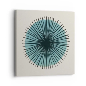 Tablou pe pânză - Radiant pe albastru - 30x30 cm