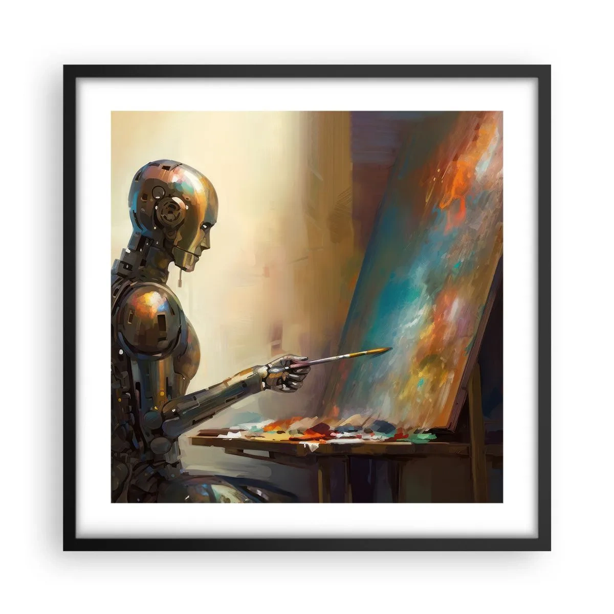 Poster în ramă neagră - Arta viitorului - 50x50 cm