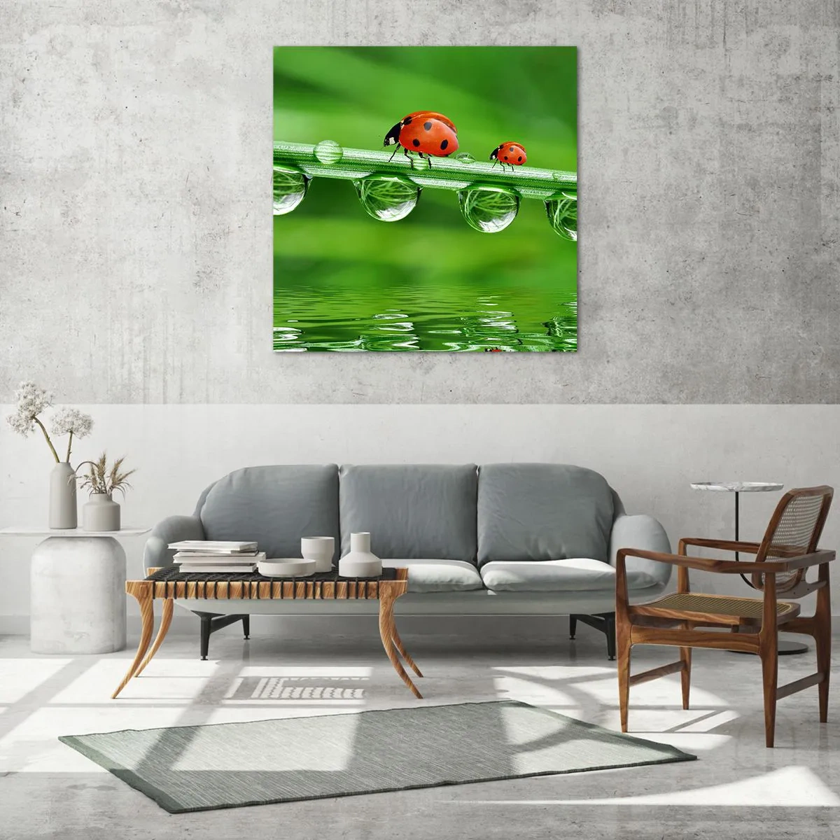 Tablou pe sticlă - Pe drum toată vara - 60x60 cm