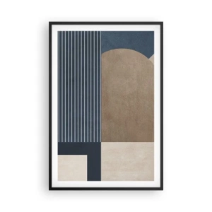Poster în ramă neagră - Compoziție de simplitate și rotunjime - 61x91 cm