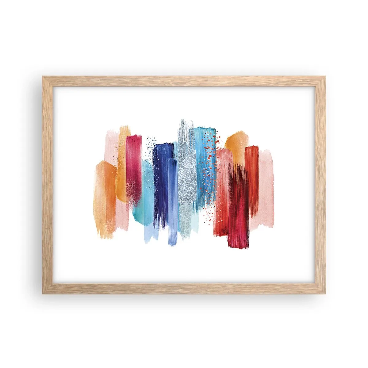 Poster în ramă de stejar deschis - Sus și jos - 40x30 cm