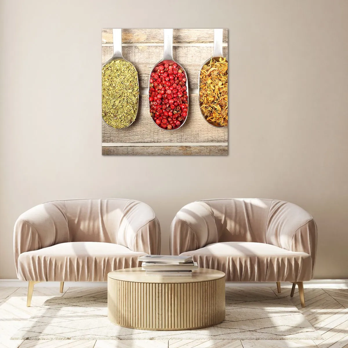 Tablou pe sticlă - Magia bucătăriei - 40x40 cm