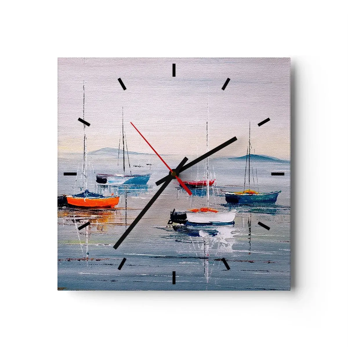 Ceas de perete - Ceas pe sticlă - O odihnă binemeritată - 40x40 cm