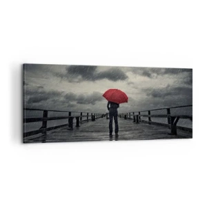 Tablou pe pânză - Nu e nimic dacă plouă - 100x40 cm