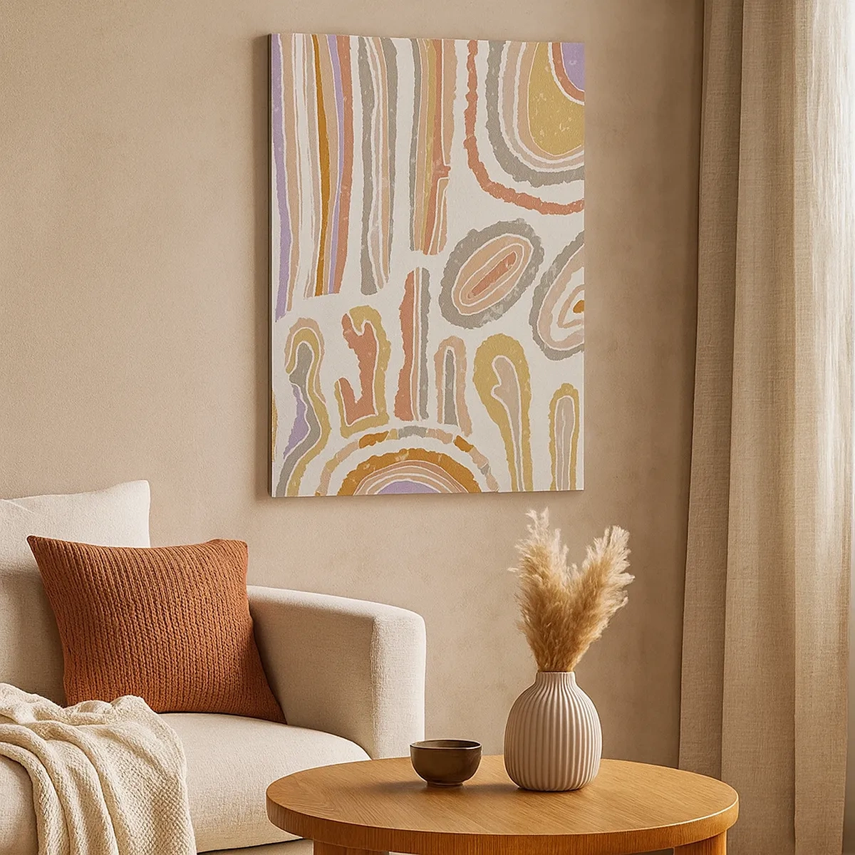 Tablou pe pânză - Secțiuni colorate - 50x70 cm