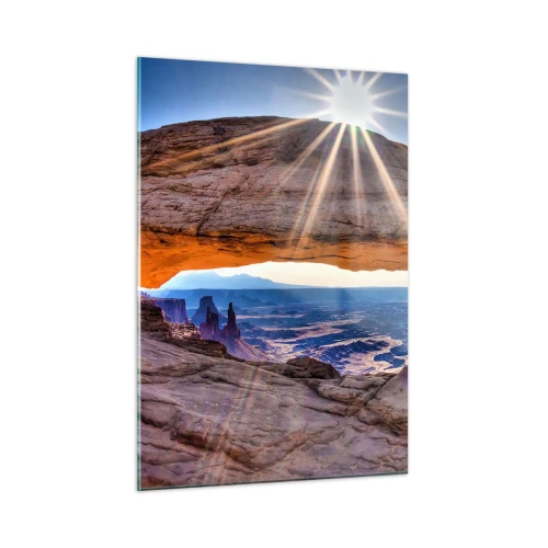 Tablou pe sticlă - Prin poarta de piatră - 50x70 cm