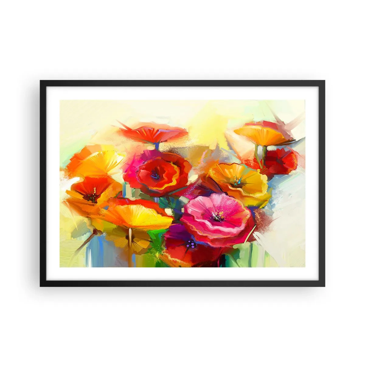 Poster în ramă neagră - Nu numai roșu - 70x50 cm