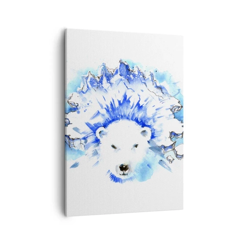 Tablou pe pânză - Regele Arcticii într-o coroană de gheață - 50x70 cm