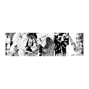 Mostră tapet autocolant Deluxe Sticker - Toamna în negativ - Abstracția, Flori, Grafică - 100x30 cm