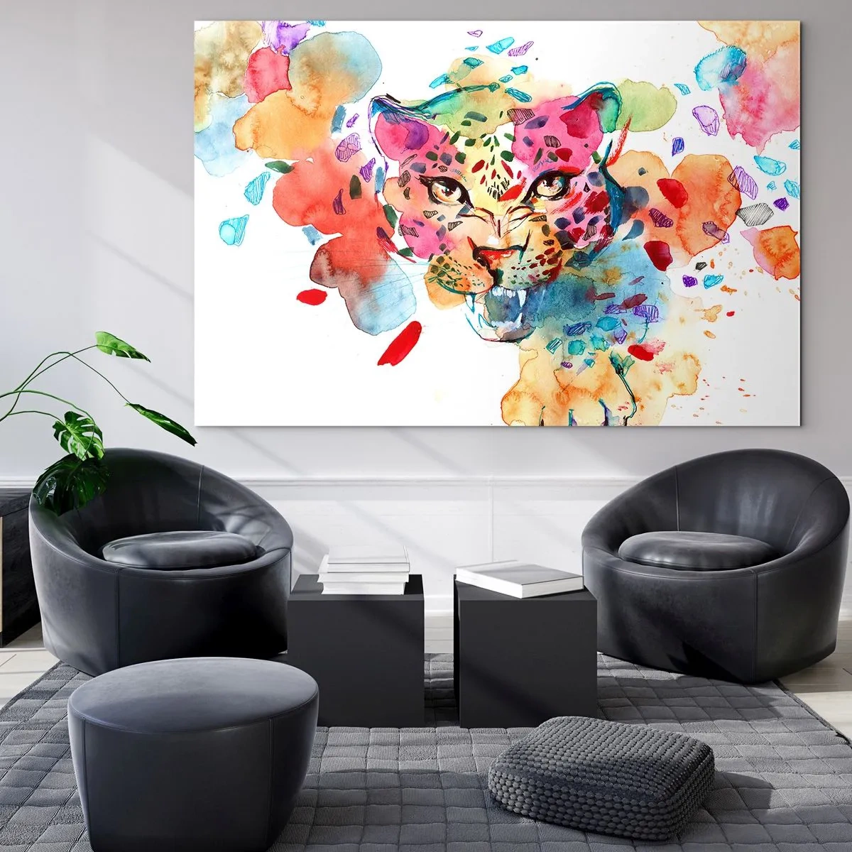 Tablou pe sticlă - Frumoasa și bestia - 100x70 cm