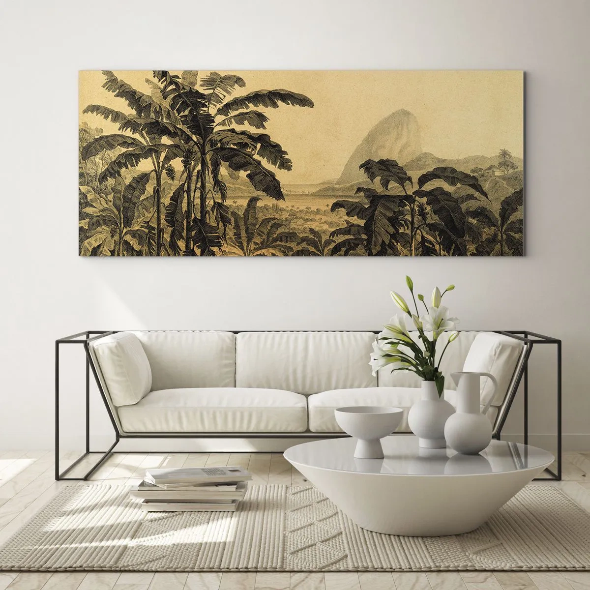 Tablou pe sticlă - În stil colonial - 120x50 cm