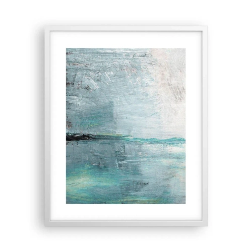 Poster în ramă albă - Orizontal în albastru - 40x50 cm