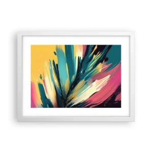 Poster în ramă albă - Compoziția - o explozie de bucurie - 40x30 cm