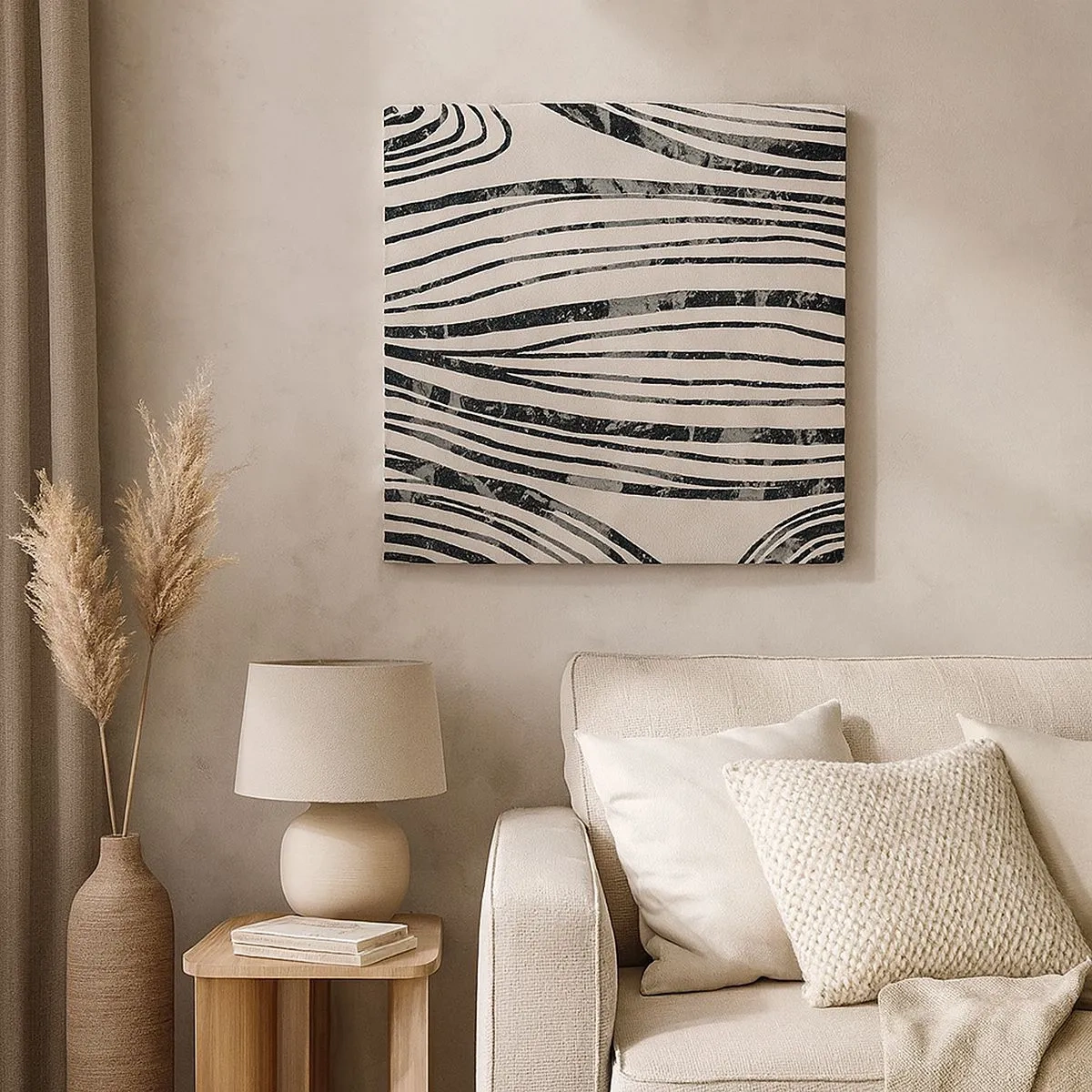 Tablou pe pânză - Deversare de linii - 30x30 cm