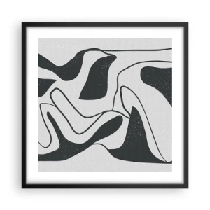 Poster în ramă neagră - Distracție abstractă în labirint - 50x50 cm