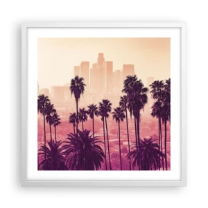 Poster în ramă albă - Peisaj din California - 50x50 cm