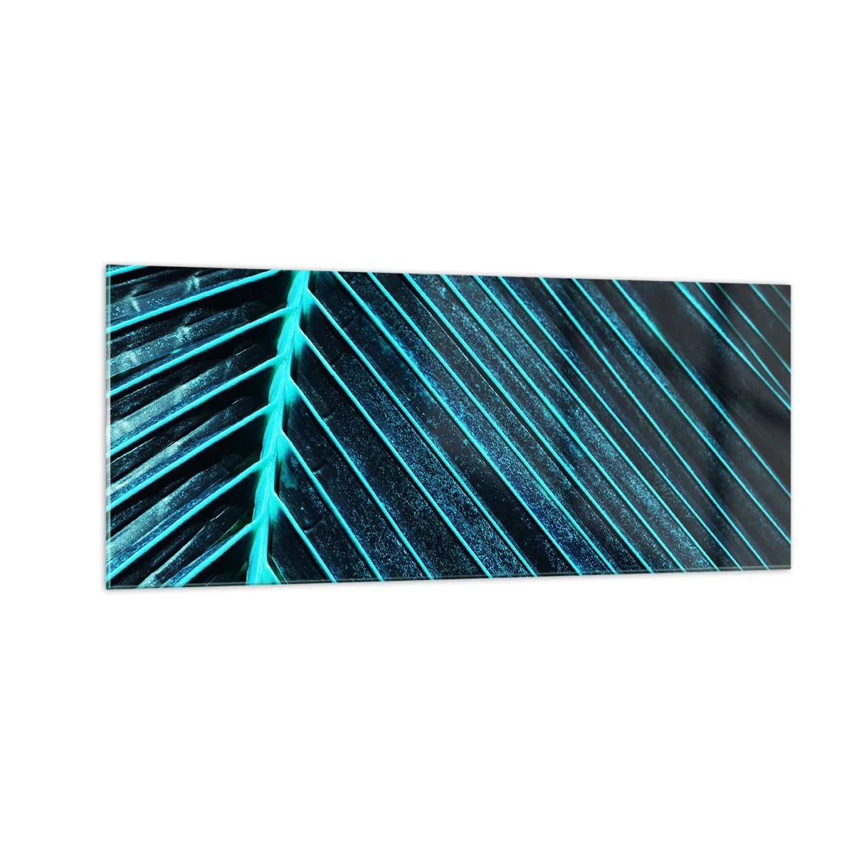 Tablou pe sticlă - Textura verdelui - 100x40 cm