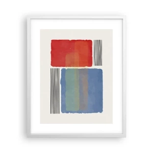 Poster în ramă albă - Spiritul și litera geometriei - 40x50 cm