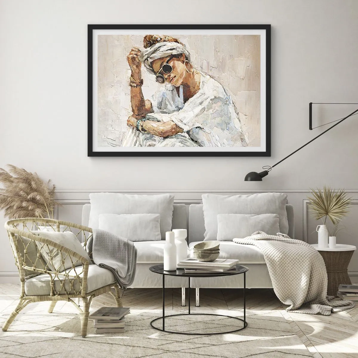 Poster în ramă neagră - Portret în plin soare - 40x30 cm