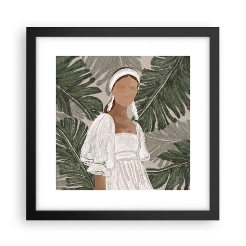 Poster în ramă neagră - Portret exotic - 30x30 cm
