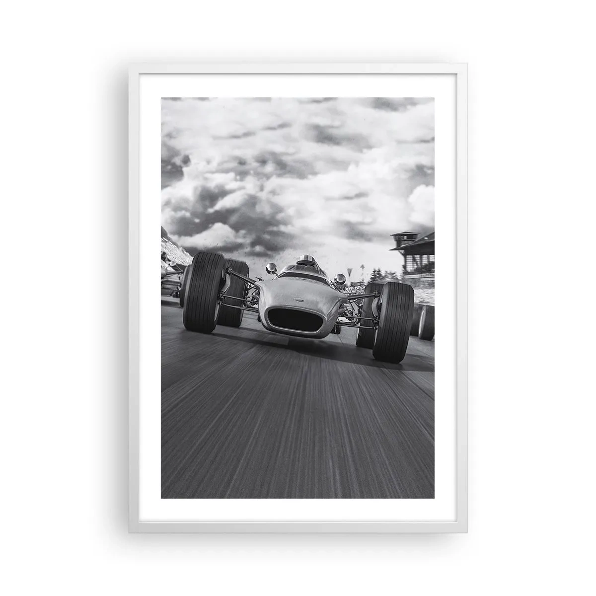 Poster în ramă albă - Cai putere! - 50x70 cm